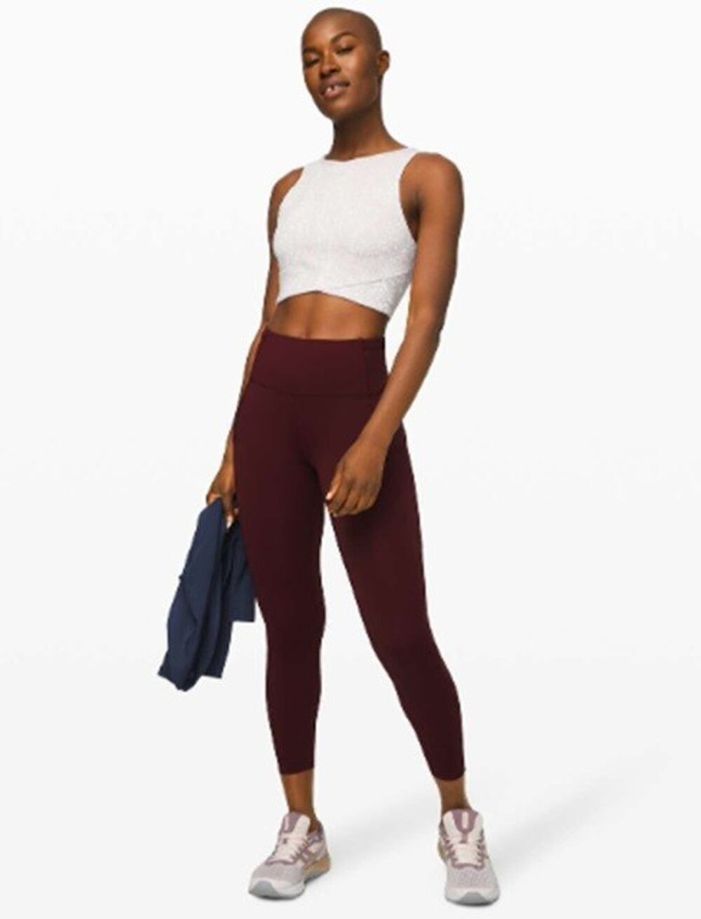Lululemon Women's Sz 8 Fast and Free Tight II 25" Inseam Nulux Garnet Marron